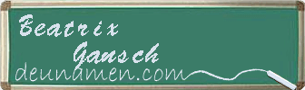 Beatrix Gansch Visitenkarte